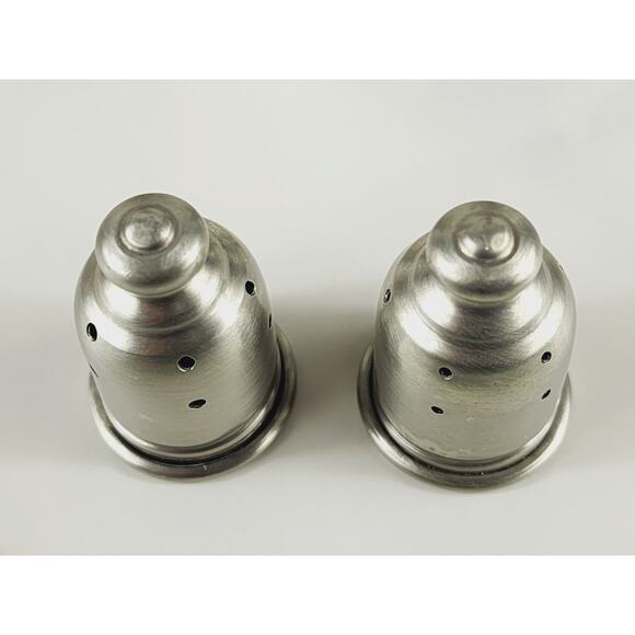 International Pewter Salt & Pepper Shakers 4 3/4" Glass Lined Eagle Mark x2 - Picture 10 of 16